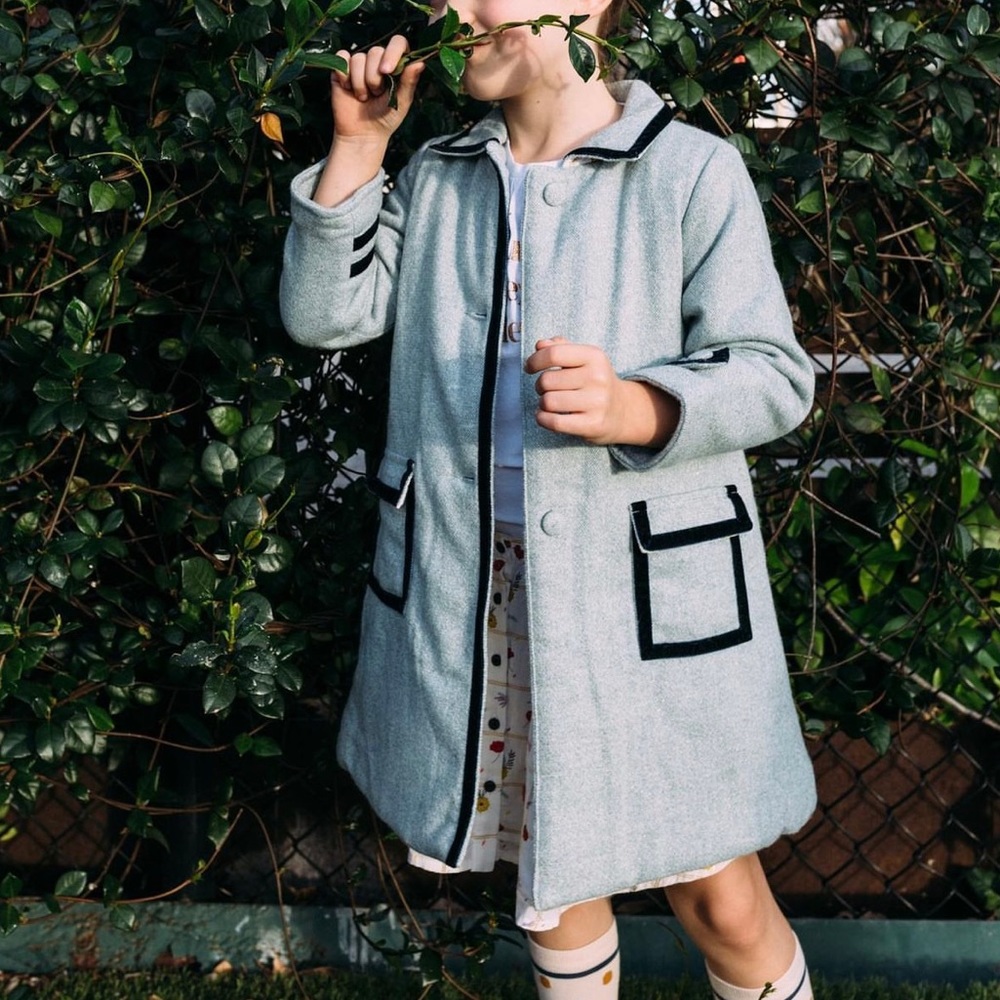 Kids wool blend coat